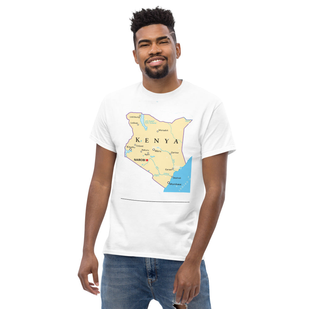 Kenya Map. Men's heavyweight tee