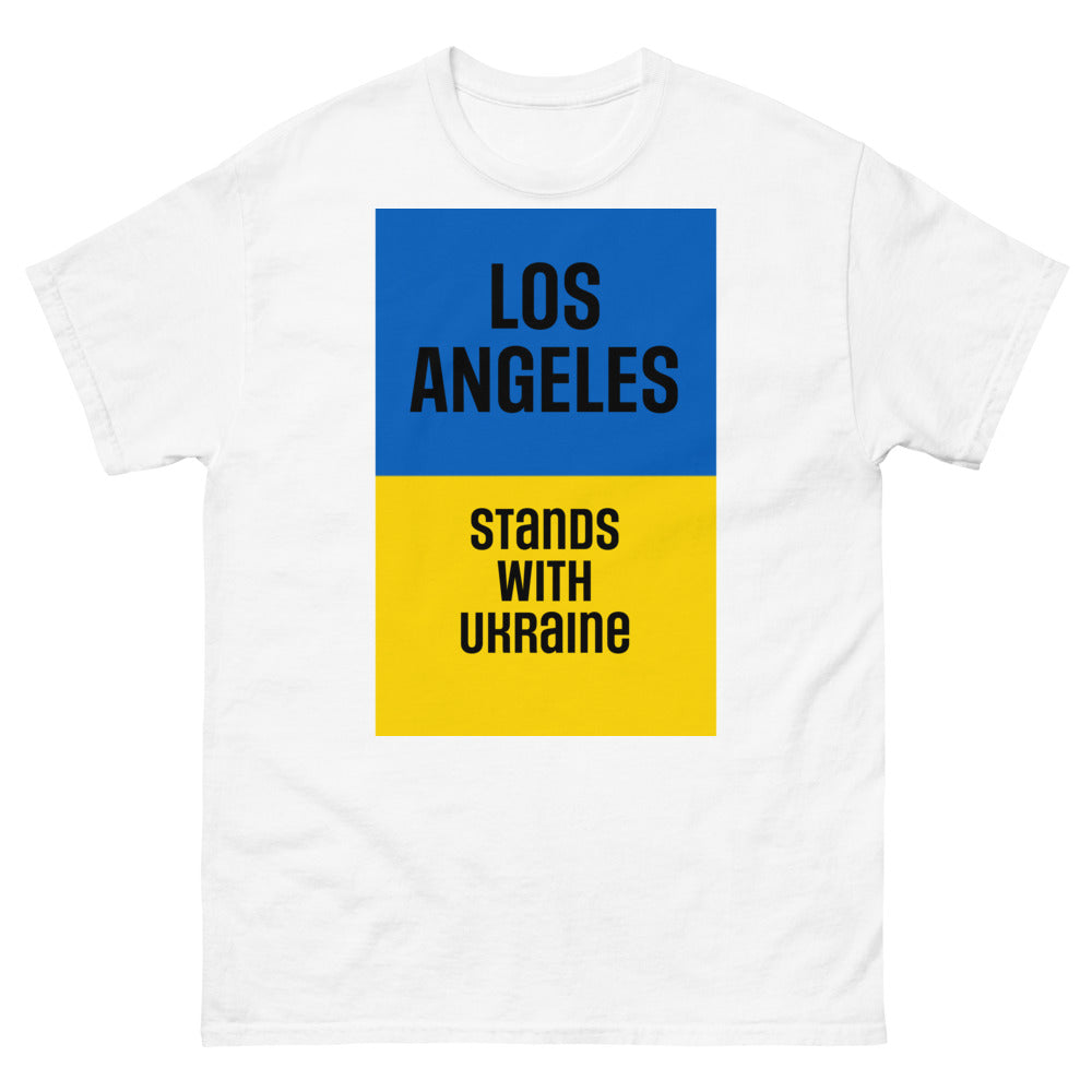 Los Angles Stands with Ukraine. Men's heavyweight tee