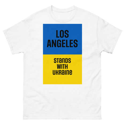 Los Angles Stands with Ukraine. Men's heavyweight tee