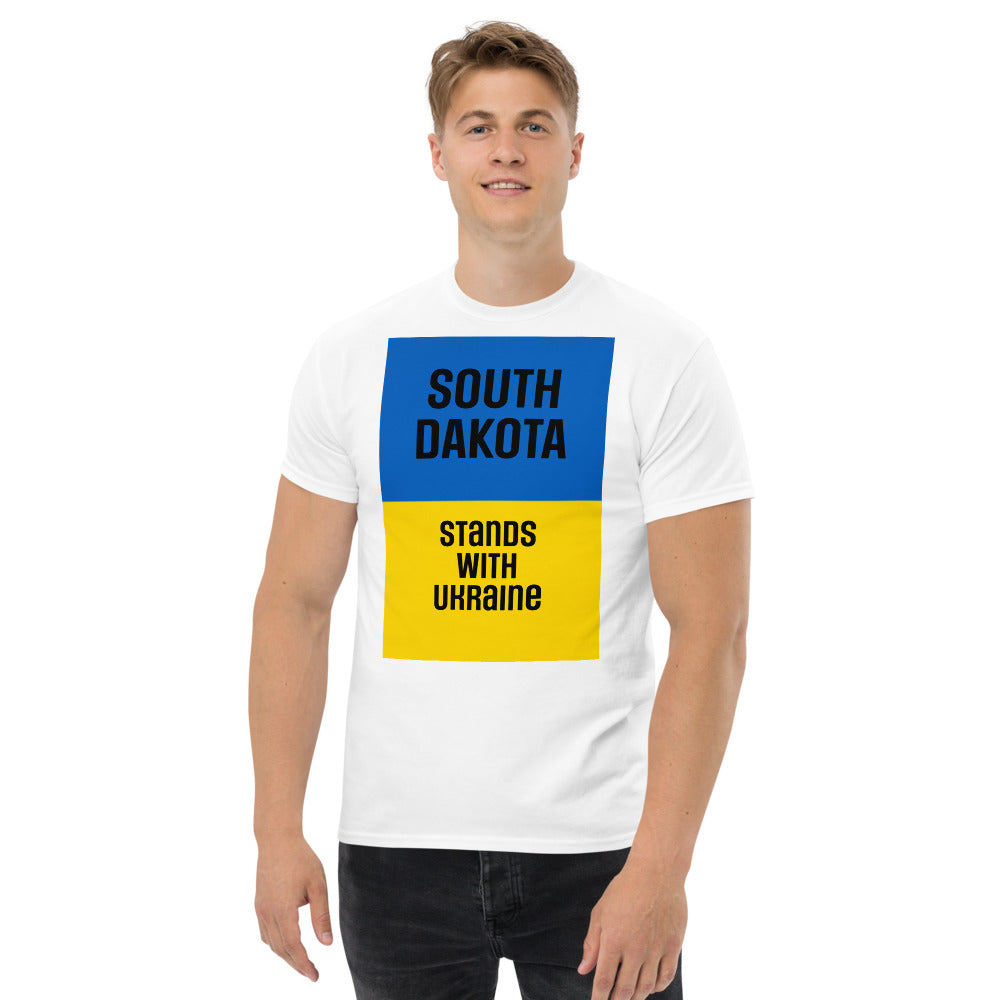 South Dakota Stands with Ukraine.  Men's heavyweight tee