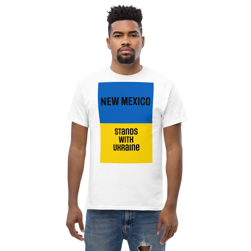 New Mexico Stands with Ukraine.  Men's heavyweight tee