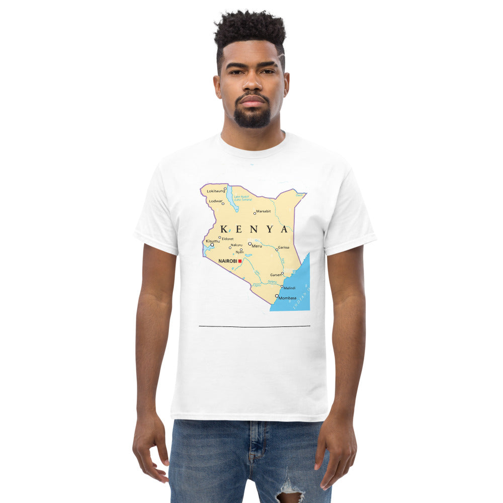 Kenya Map. Men's heavyweight tee