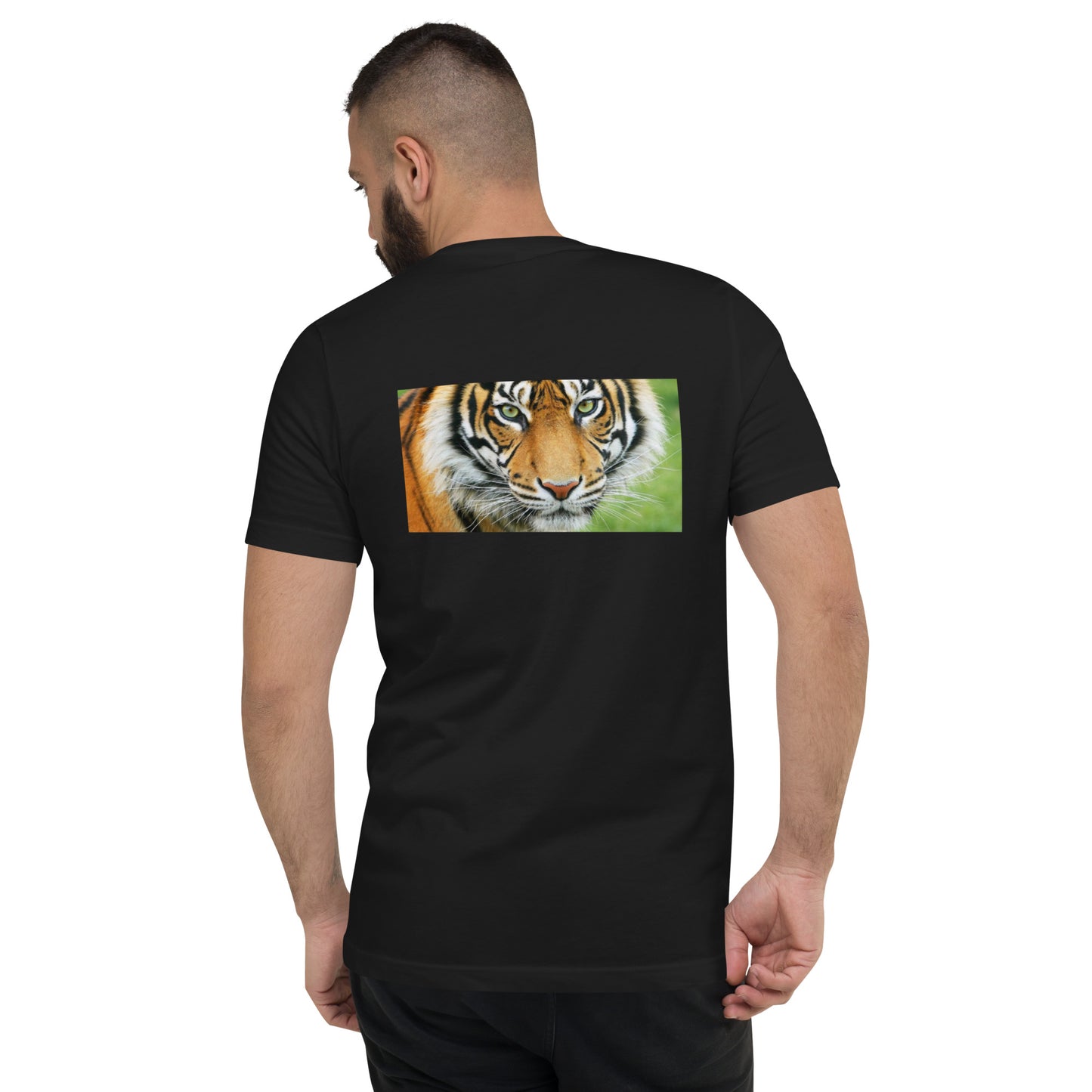 Photo Tiger Unisex Short Sleeve V-Neck T-Shirt