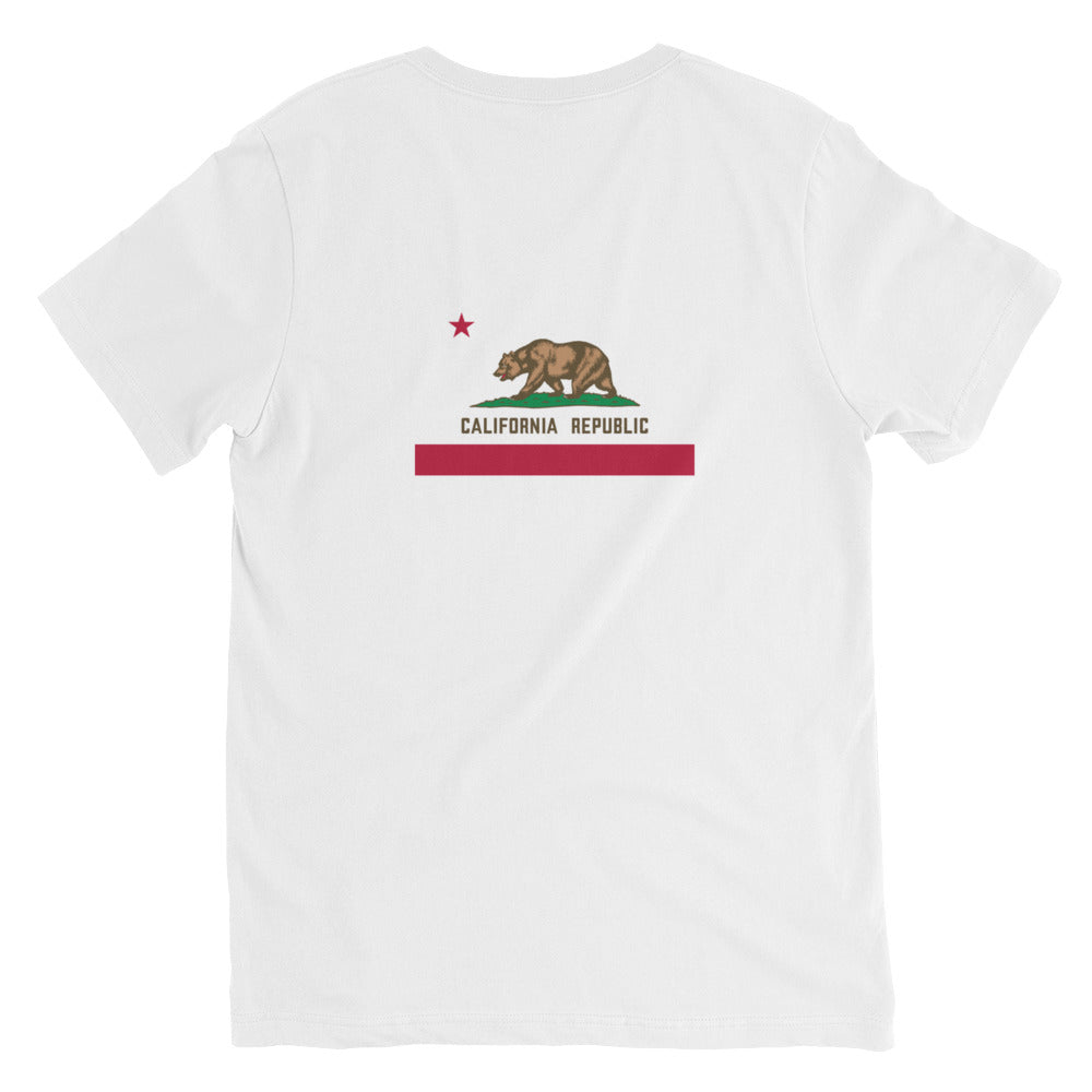Photo California Republic Unisex Short Sleeve V-Neck T-Shirt