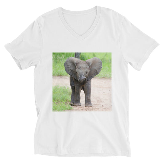 Photo Elephant Unisex Short Sleeve V-Neck T-Shirt