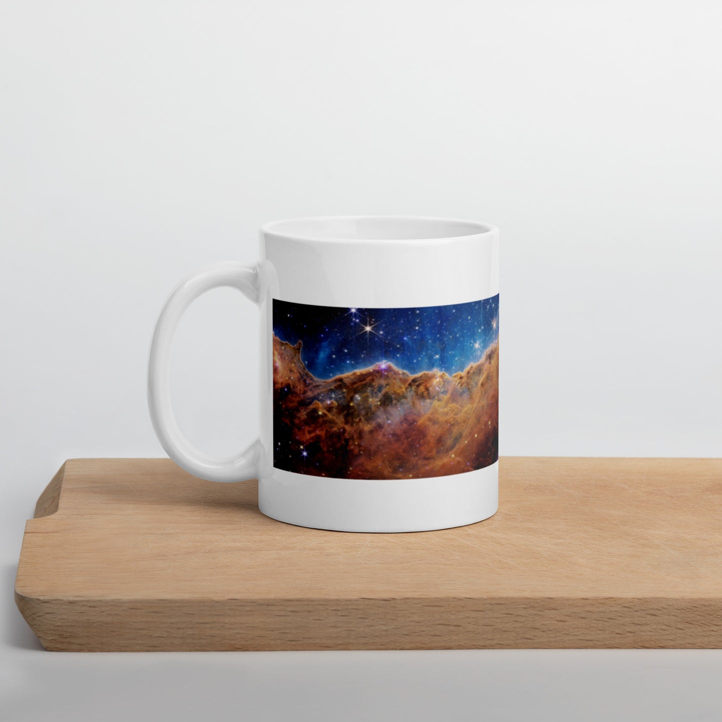 Webb Telescope 1 White glossy mug