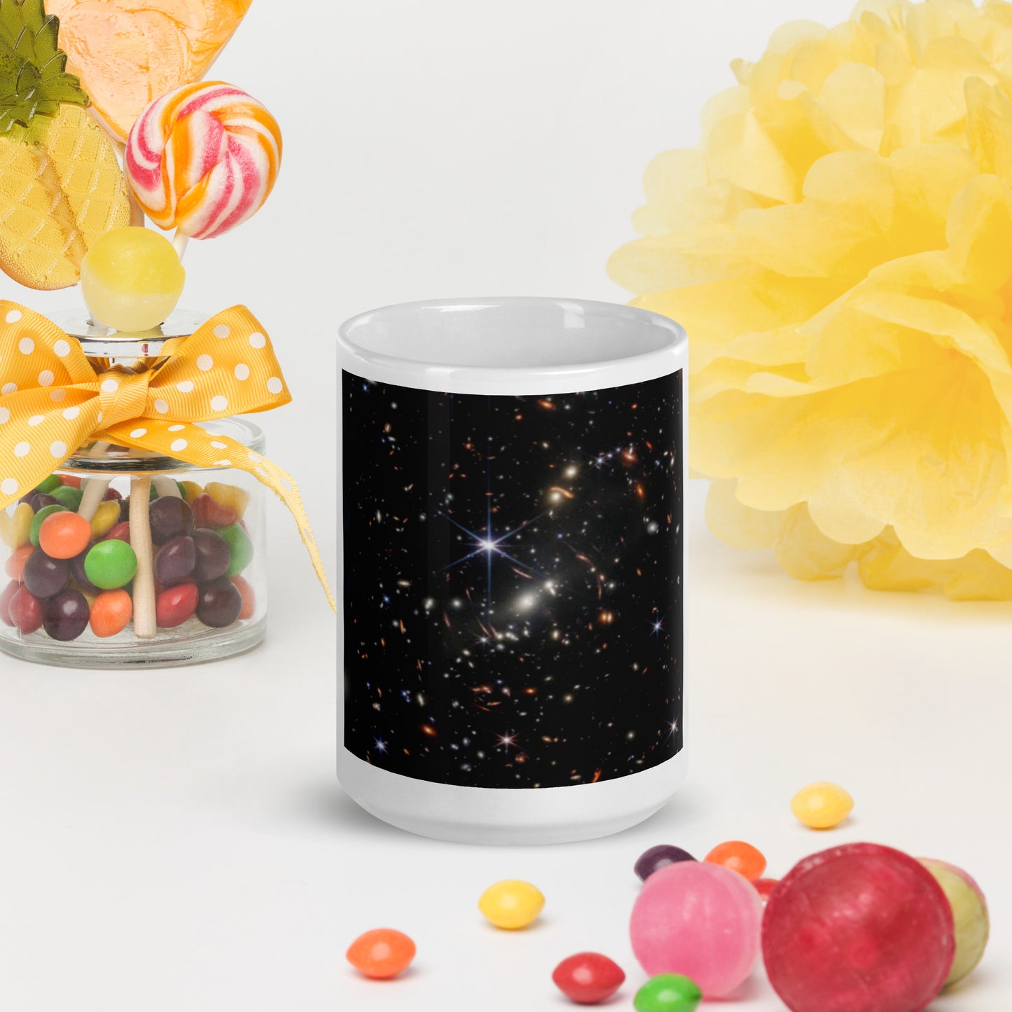 Webb Telescope 3 White glossy mug